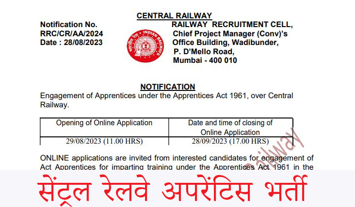 Railway Apprentice Vacancy