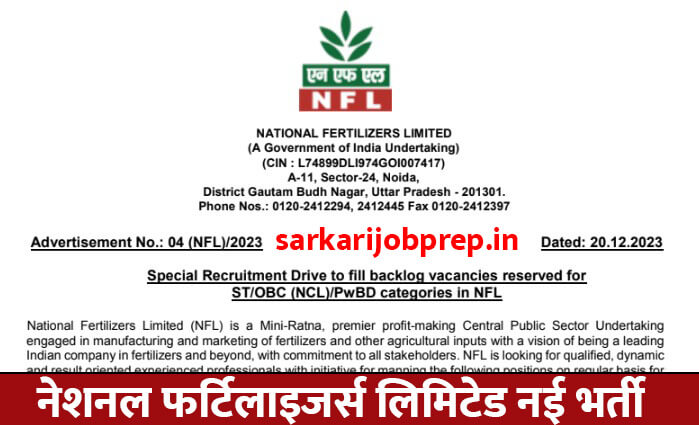 National Fertilizers Limited Recruitment 2024