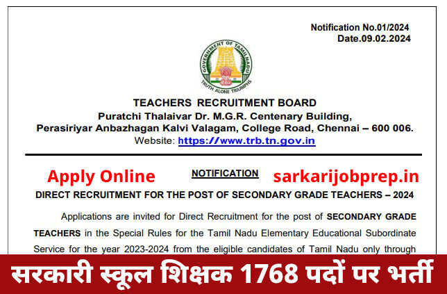 Government School Teacher Recruitment 2024