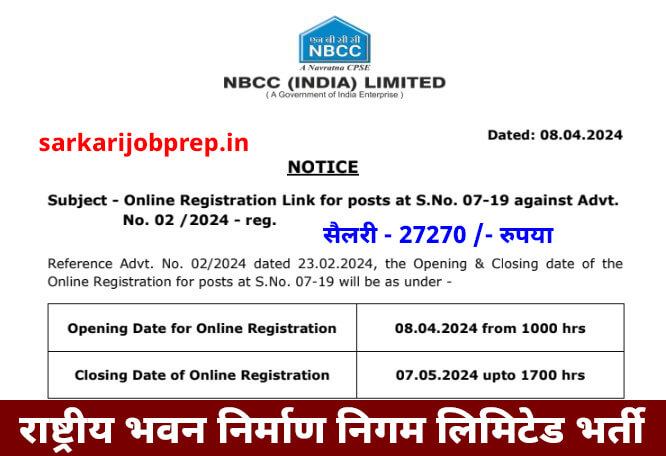 NBCC India Ltd. Recruitment 2024